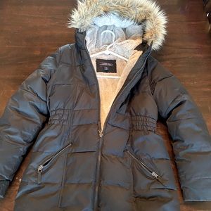 Girls Winter Fleece Lined Down Alternative Coat